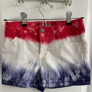 Cat & Jack girls red white and blue shorts size medium
